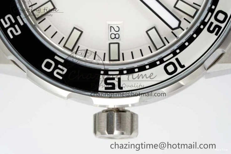 MIROTIME 0322 Premium Aquatimer Automatic SS RSF 1:1 Best Edition White Black Dial on Black Rubber Strap A 7067